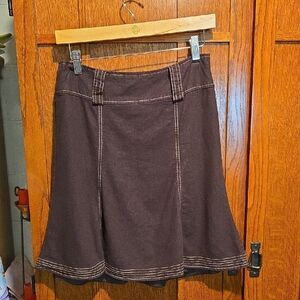 Size 3/4 Brown Maurices Flare Skirt